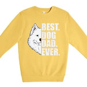 Best Dog Dad Ever Samoyed Dad Fathers Day Gift Premium Crewneck Sweatshirt