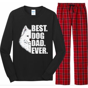 Best Dog Dad Ever Samoyed Dad Fathers Day Gift Long Sleeve Pajama Set