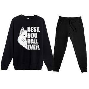 Best Dog Dad Ever Samoyed Dad Fathers Day Gift Premium Crewneck Sweatsuit Set