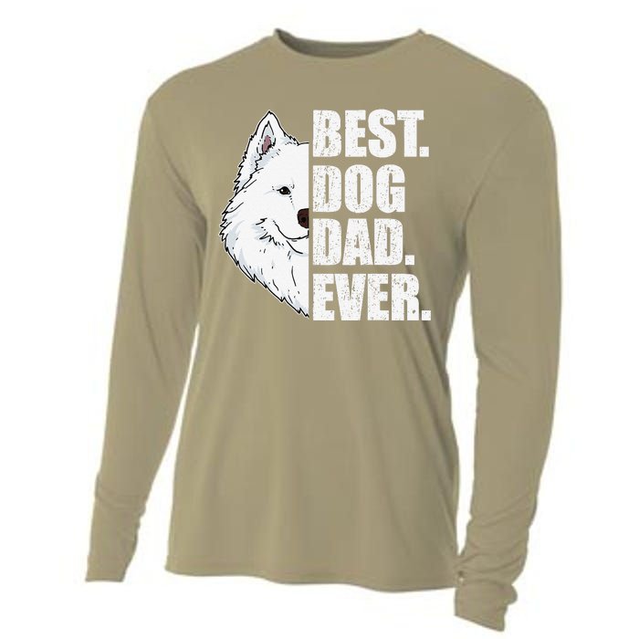 Best Dog Dad Ever Samoyed Dad Fathers Day Gift Cooling Performance Long Sleeve Crew