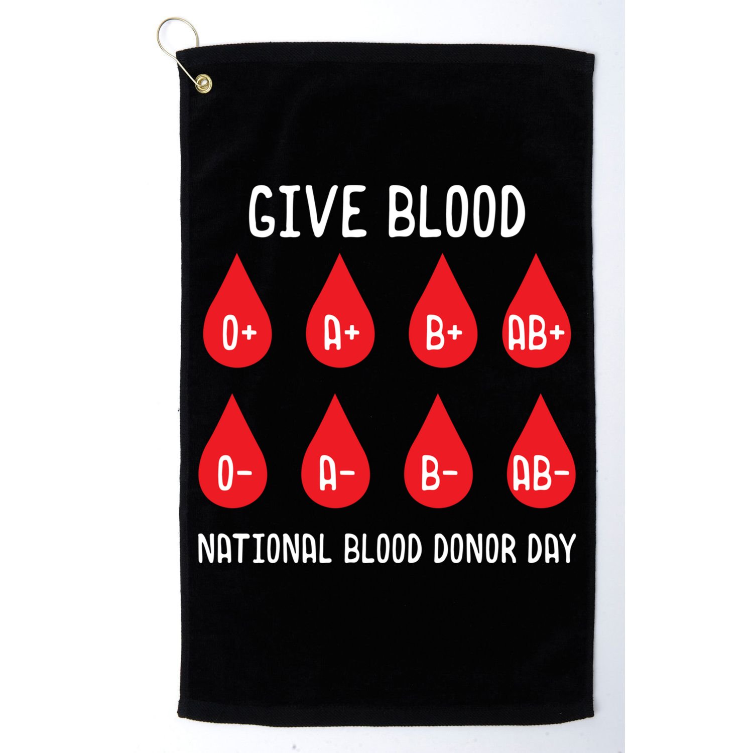 Blood Donation Day Gift Blood Dispenser All Blood Groups Life Saving Gift Golf Towel