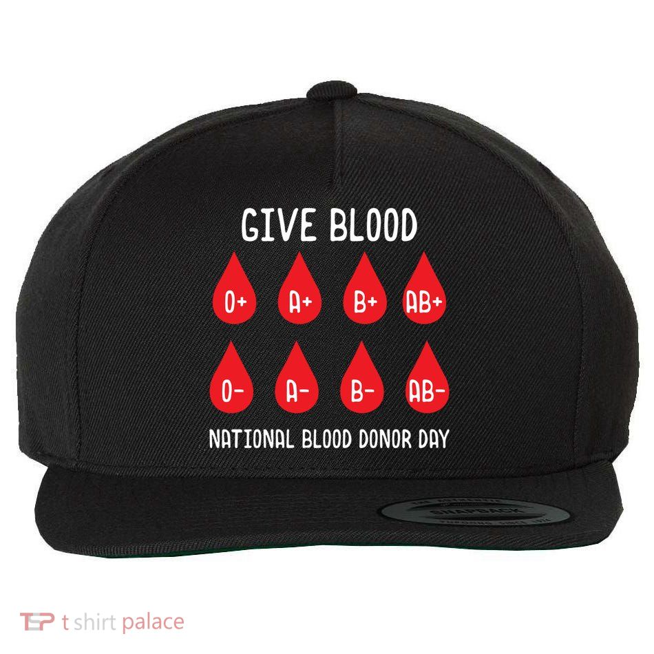 Blood Donation Day Gift Blood Dispenser All Blood Groups Life Saving Gift Wool Snapback Cap
