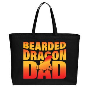 Bearded Dragon Dad Cotton Canvas Jumbo Tote