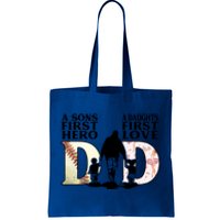 Baseball Dance Dad Sons First Hero Daughter Love Fathers Day Gift Tote Bag