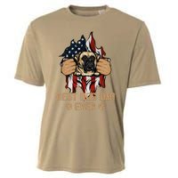 Best Dog Dad Ever Bullmastiff Dog American Flag 4th Of July Cooling Performance Crew T-Shirt