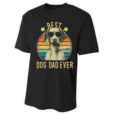 Best Dog Dad Ever Vizsla FatherS Day Gift Performance Sprint T-Shirt