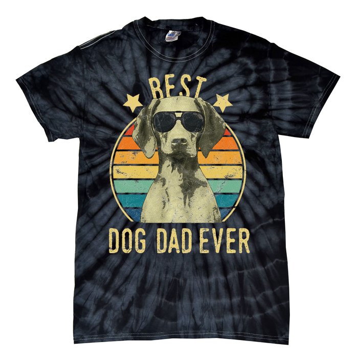 Best Dog Dad Ever Vizsla FatherS Day Gift Tie-Dye T-Shirt