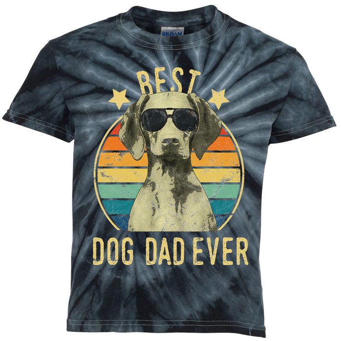 Best Dog Dad Ever Vizsla FatherS Day Gift Kids Tie-Dye T-Shirt