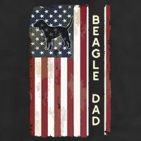 Beagle Dad Dog American Flag Fathers Day Gifts Men 7 Panel Mesh Trucker Snapback Hat