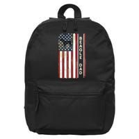 Beagle Dad Dog American Flag Fathers Day Gifts Men 16 in Basic Backpack