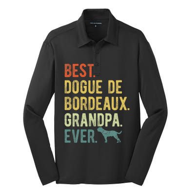 Best Dogue De Bordeaux Grandpa Ever Dog Lovers Fathers Day Silk Touch Performance Long Sleeve Polo