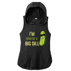 Big Deal Dill Pickle Funny Slogan Quote Ladies PosiCharge Tri-Blend Wicking Draft Hoodie Tank