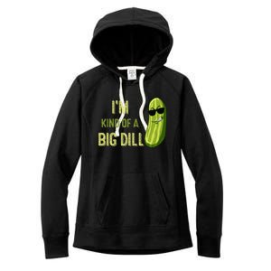 Big Deal Dill Pickle Funny Slogan Quote Women's Fleece Hoodie