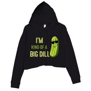 Big Deal Dill Pickle Funny Slogan Quote Crop Fleece Hoodie