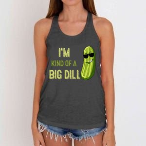 Big Deal Dill Pickle Funny Slogan Quote Women's Knotted Racerback Tank