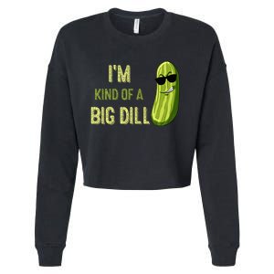 Big Deal Dill Pickle Funny Slogan Quote Cropped Pullover Crew