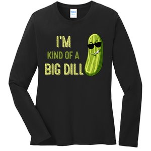 Big Deal Dill Pickle Funny Slogan Quote Ladies Long Sleeve Shirt