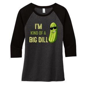 Big Deal Dill Pickle Funny Slogan Quote Women's Tri-Blend 3/4-Sleeve Raglan Shirt