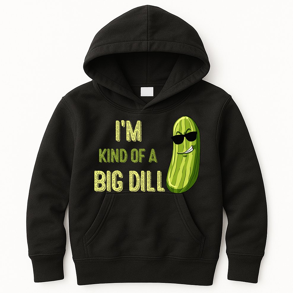 Big Deal Dill Pickle Funny Slogan Quote Kids Hoodie