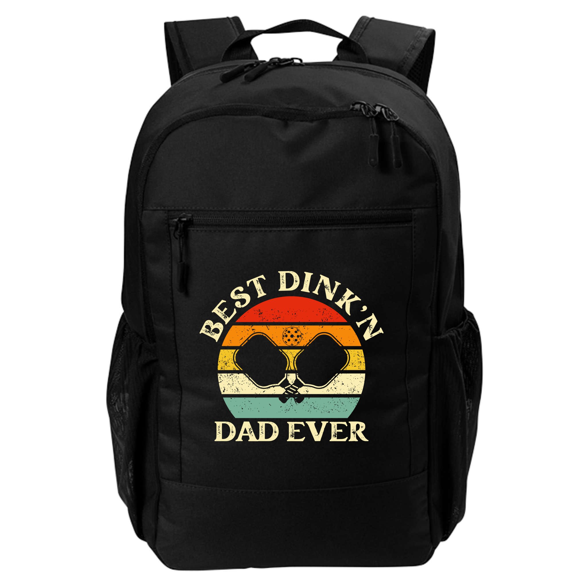 Best Dink'n Dad Ever Funny Pickleball Father's Day Gift Backpack