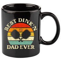 Best Dink'n Dad Ever Funny Pickleball Father's Day Gift 11oz C Handle Ceramic Mug