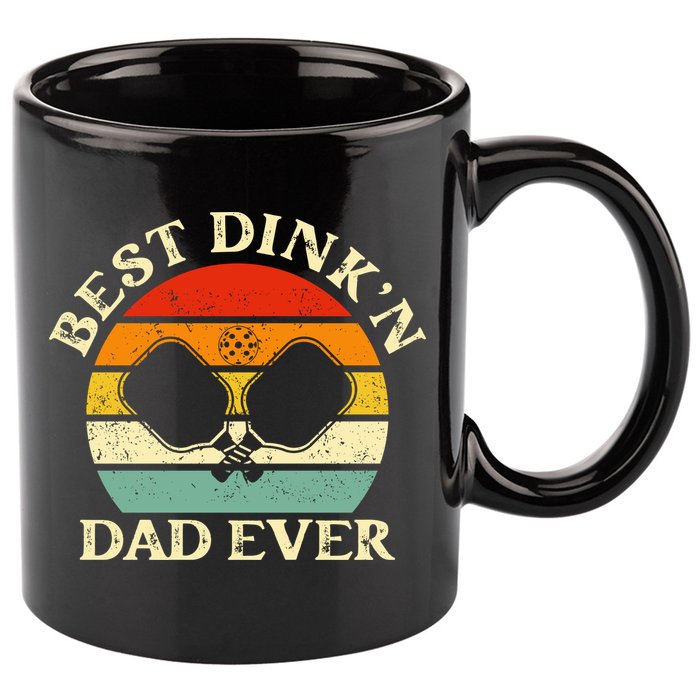 Best Dink'n Dad Ever Funny Pickleball Father's Day Gift 11oz C Handle Ceramic Mug
