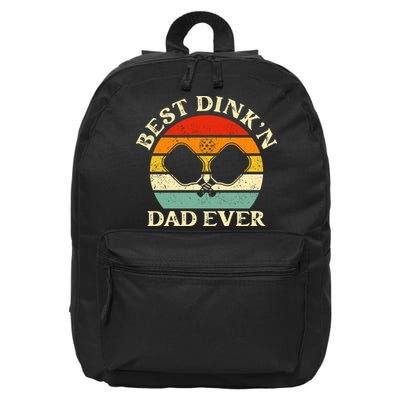Best Dink'n Dad Ever Funny Pickleball Father's Day Gift 16 in Basic Backpack