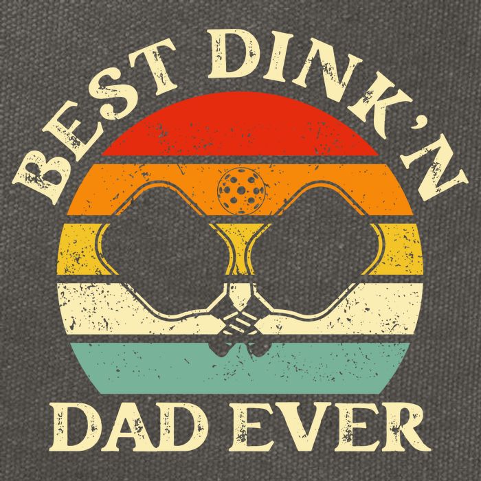 Best Dink'n Dad Ever Funny Pickleball Father's Day Gift Cotton Canvas Backpack