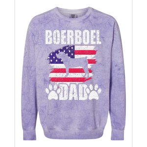 Boerboel Dad Dog Lover American Us Flag Colorblast Crewneck Sweatshirt