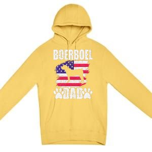 Boerboel Dad Dog Lover American Us Flag Premium Pullover Hoodie