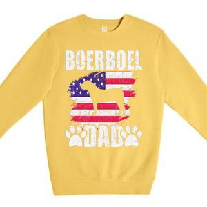 Boerboel Dad Dog Lover American Us Flag Premium Crewneck Sweatshirt