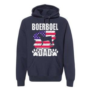 Boerboel Dad Dog Lover American Us Flag Premium Hoodie