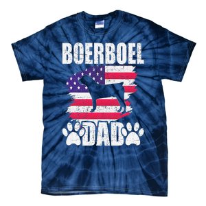 Boerboel Dad Dog Lover American Us Flag Tie-Dye T-Shirt