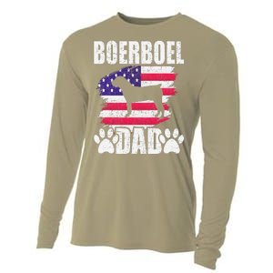 Boerboel Dad Dog Lover American Us Flag Cooling Performance Long Sleeve Crew