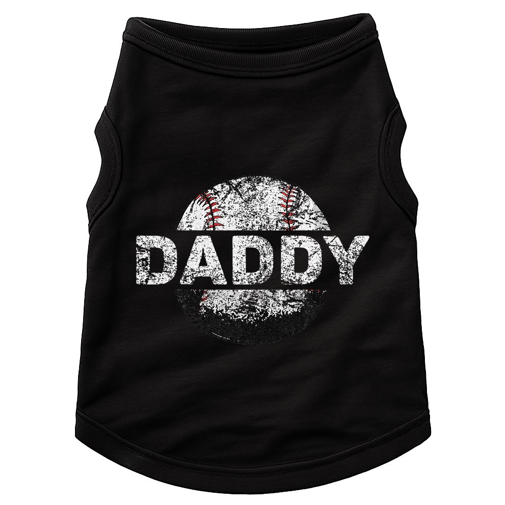 Baseball Daddy Dad Baseball Ball Doggie Tank