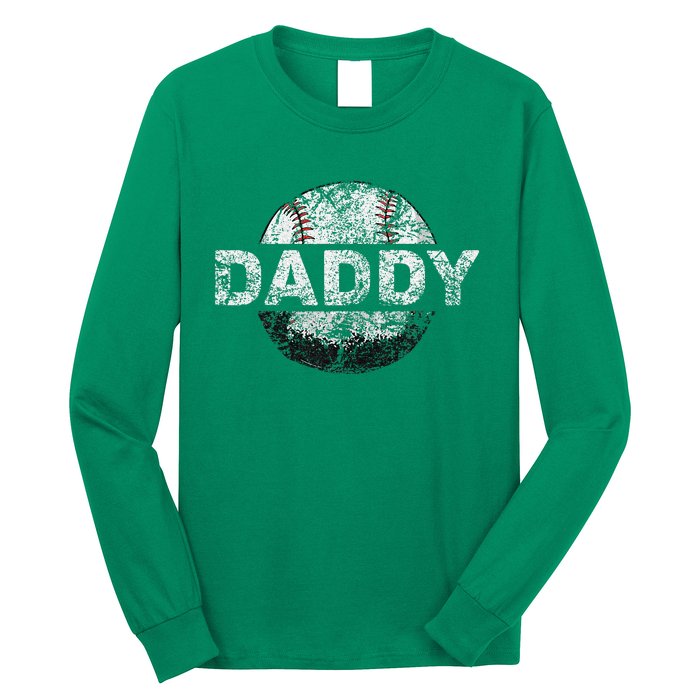 Baseball Daddy Dad Baseball Ball Long Sleeve Shirt