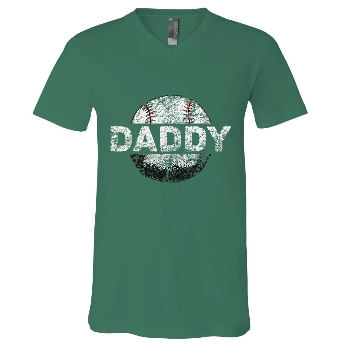 Baseball Daddy Dad Baseball Ball V-Neck T-Shirt