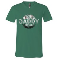 Baseball Daddy Dad Baseball Ball V-Neck T-Shirt