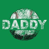 Baseball Daddy Dad Baseball Ball Button