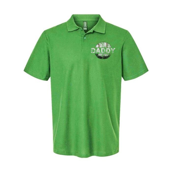 Baseball Daddy Dad Baseball Ball Softstyle Adult Sport Polo