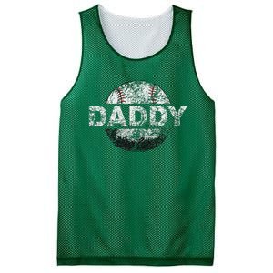 Baseball Daddy Dad Baseball Ball Mesh Reversible Basketball Jersey Tank