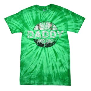 Baseball Daddy Dad Baseball Ball Tie-Dye T-Shirt