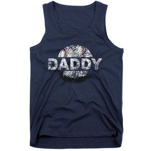 Baseball Daddy Dad Baseball Ball Tank Top