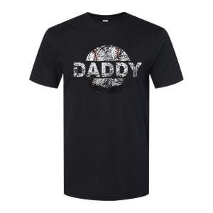 Baseball Daddy Dad Baseball Ball Softstyle CVC T-Shirt