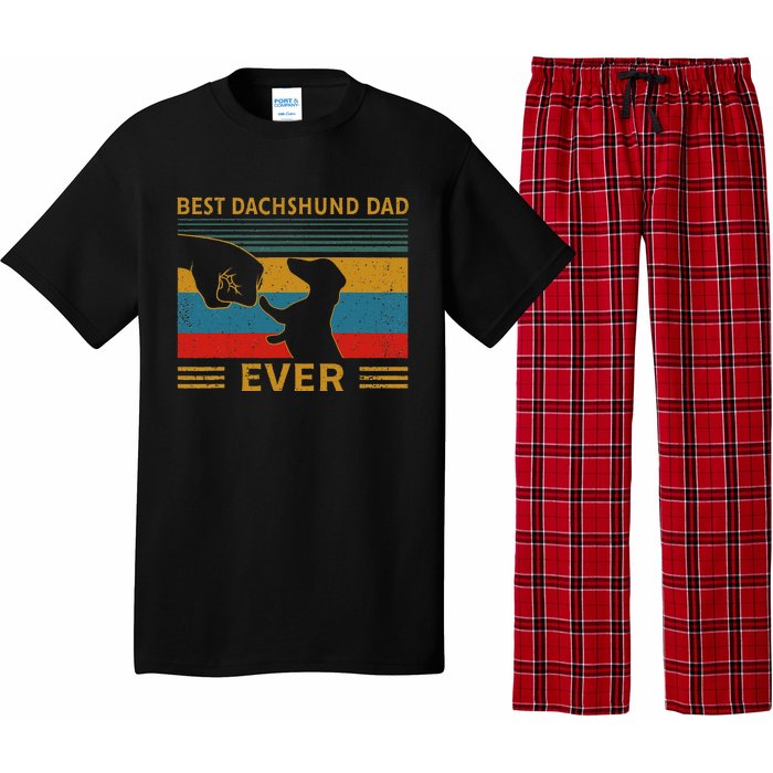 Best Dachshund Dad Ever Funny Weiner Dog Gifts Pajama Set