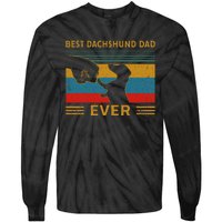 Best Dachshund Dad Ever Funny Weiner Dog Gifts Tie-Dye Long Sleeve Shirt