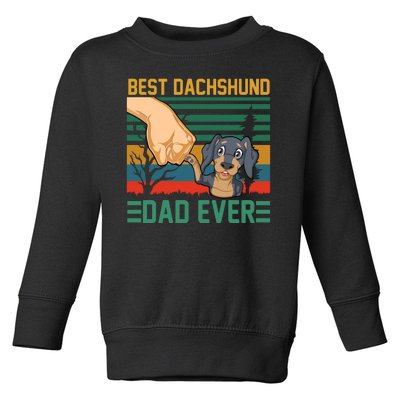 Best Dachshund Dad Ever Toddler Sweatshirt