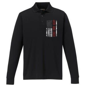 Best Dad Ever Performance Long Sleeve Polo