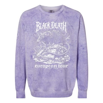 Black Death European Plague Rat Medieval History Goth Colorblast Crewneck Sweatshirt