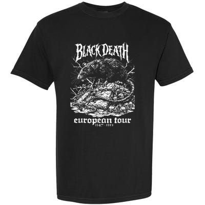 Black Death European Plague Rat Medieval History Goth Garment-Dyed Heavyweight T-Shirt